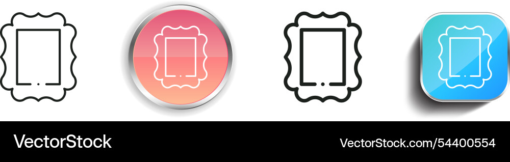Rahmen-Icon dünne lineare regelmäßige und Schaltfläche Stil Rahmen-Icon dünne lineare regelmäßige und Schaltfläche Stil vektorbild