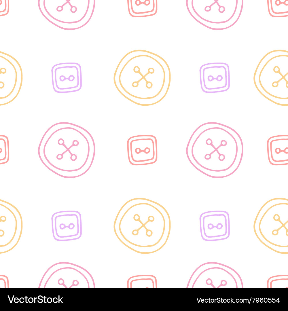 Seamless pattern with buttons vector image