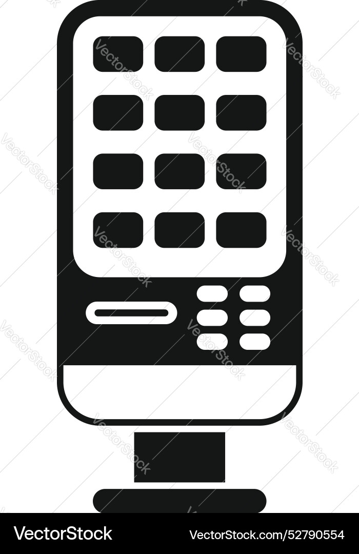 Self ordering interactive kiosk with blank screen Self ordering interactive kiosk with blank screen Vector Image