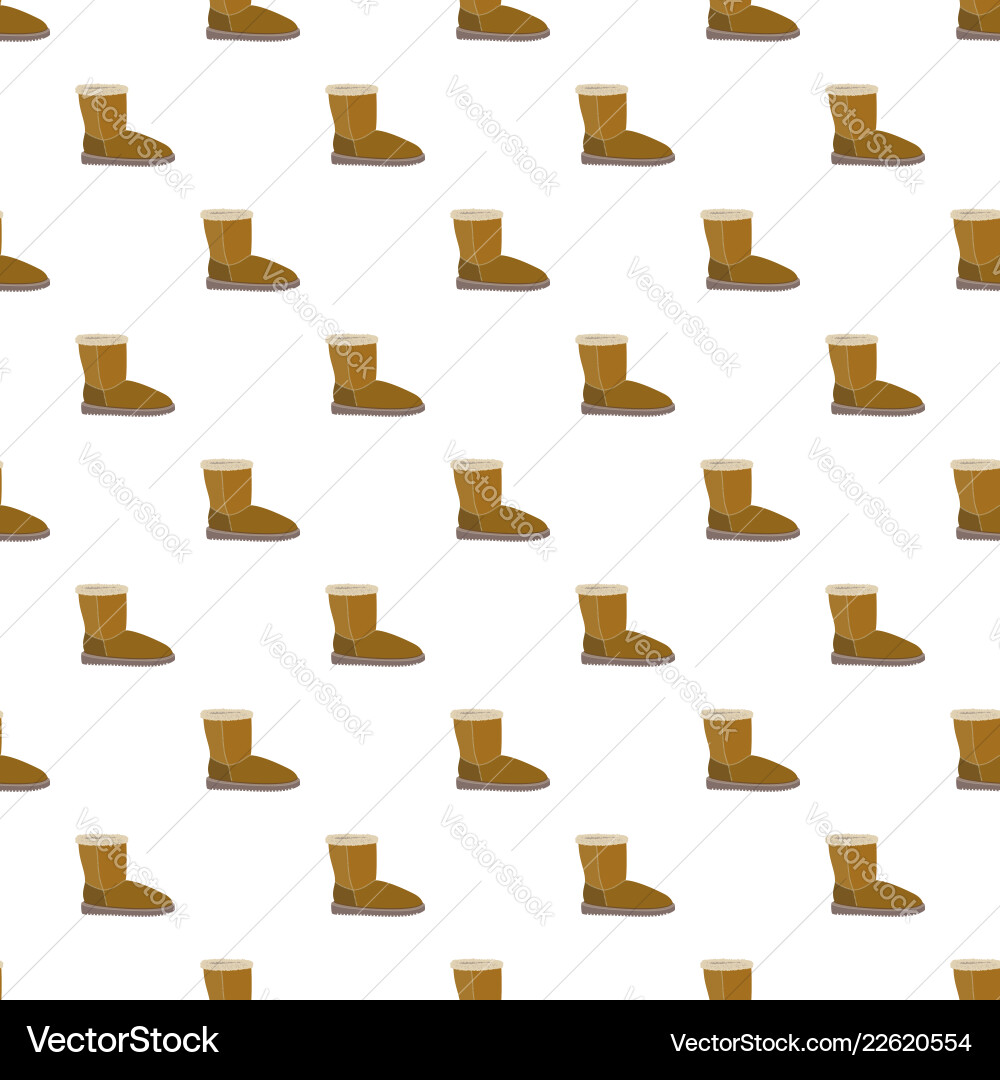 Soft winter boot pattern seamless Vector Image