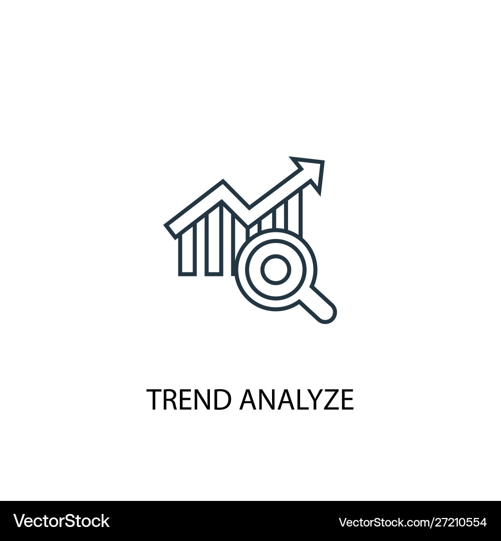 Trendanalyse Konzeptlinie Symbol einfaches Element Trendanalyse Konzeptlinie Symbol einfaches Element vektorbild