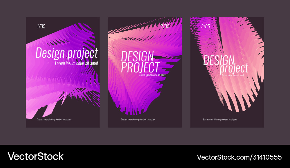 A set modern backgrounds with abstract elements vector image