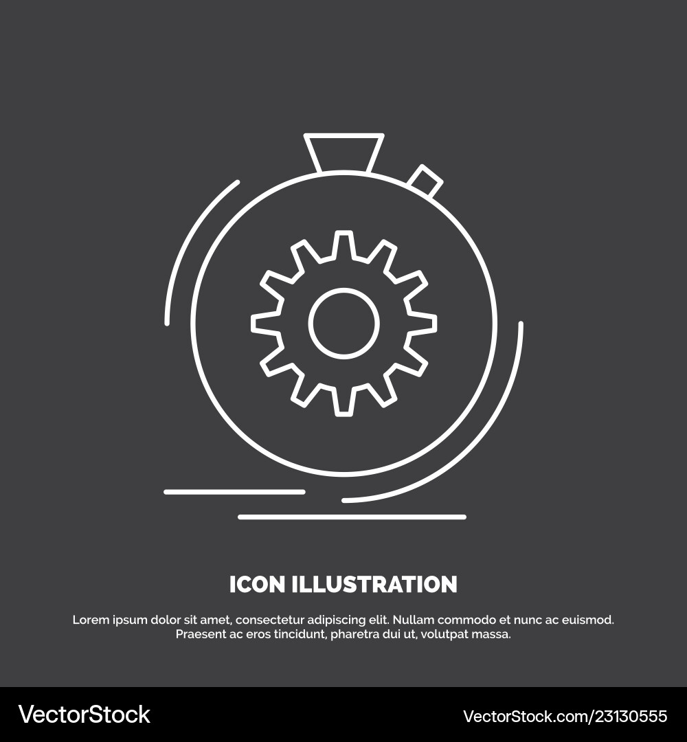 Action fast performance process speed icon line Action fast performance process speed icon line vector image