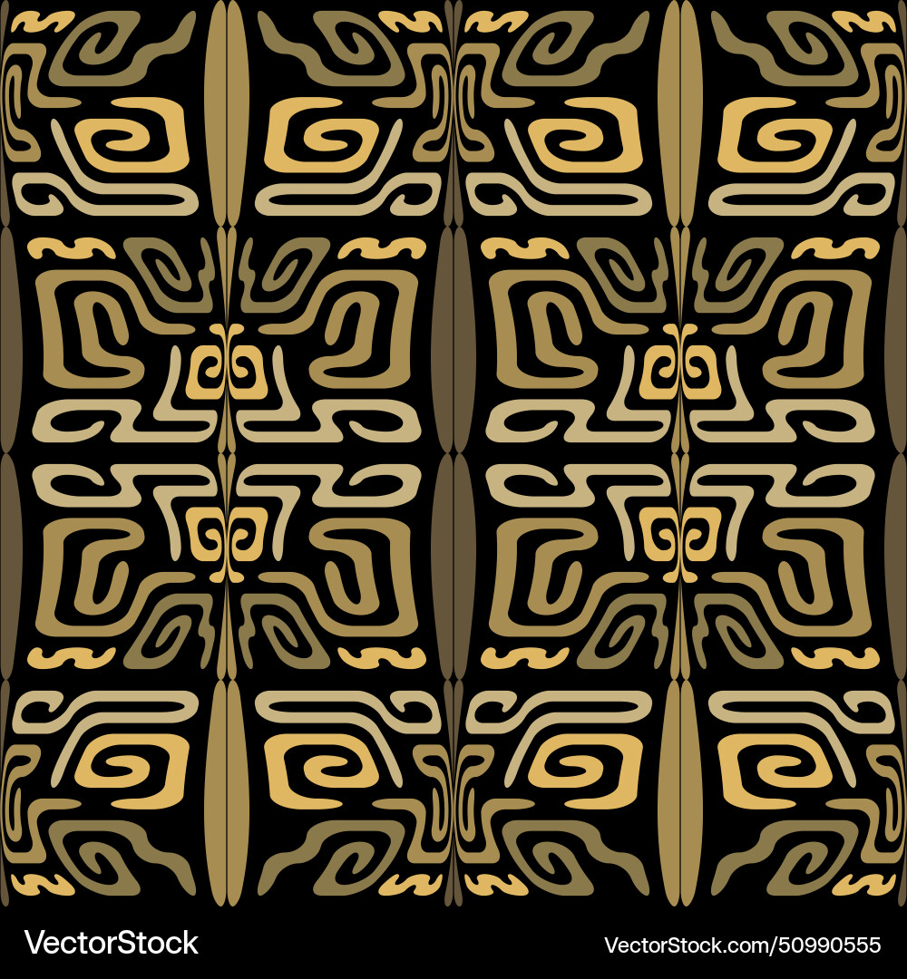 Beautiful elegant golden chinese style meanders Vector Image