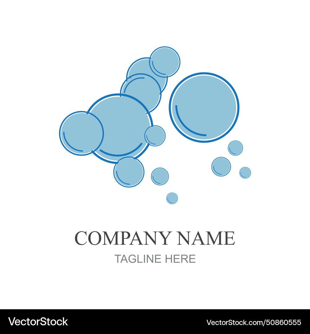 Bubbles icon element design template web Vector Image