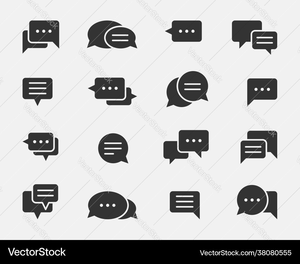Chat-Symbol-Designelement sprechen Blase Sprachzeichen Chat-Symbol-Designelement sprechen Blase Sprachzeichen vektorbild