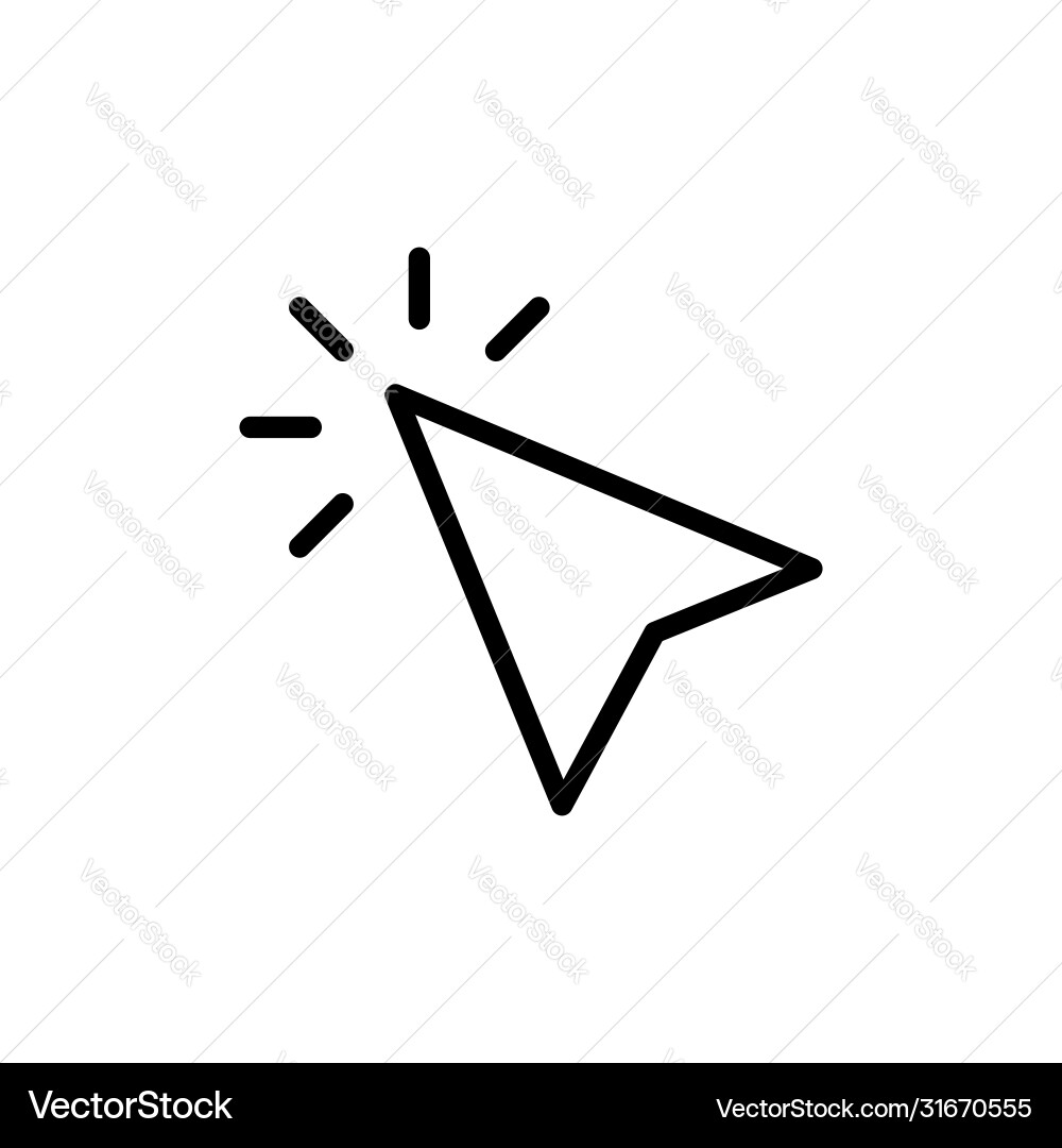 Click icon cursor symbol mouse vector image