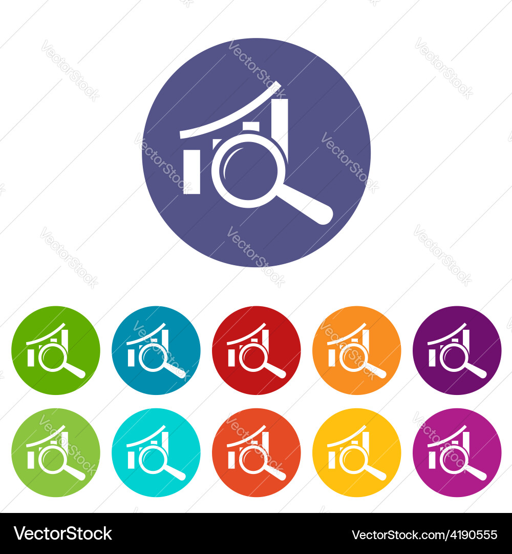 Graph scan flat icon Vector Image