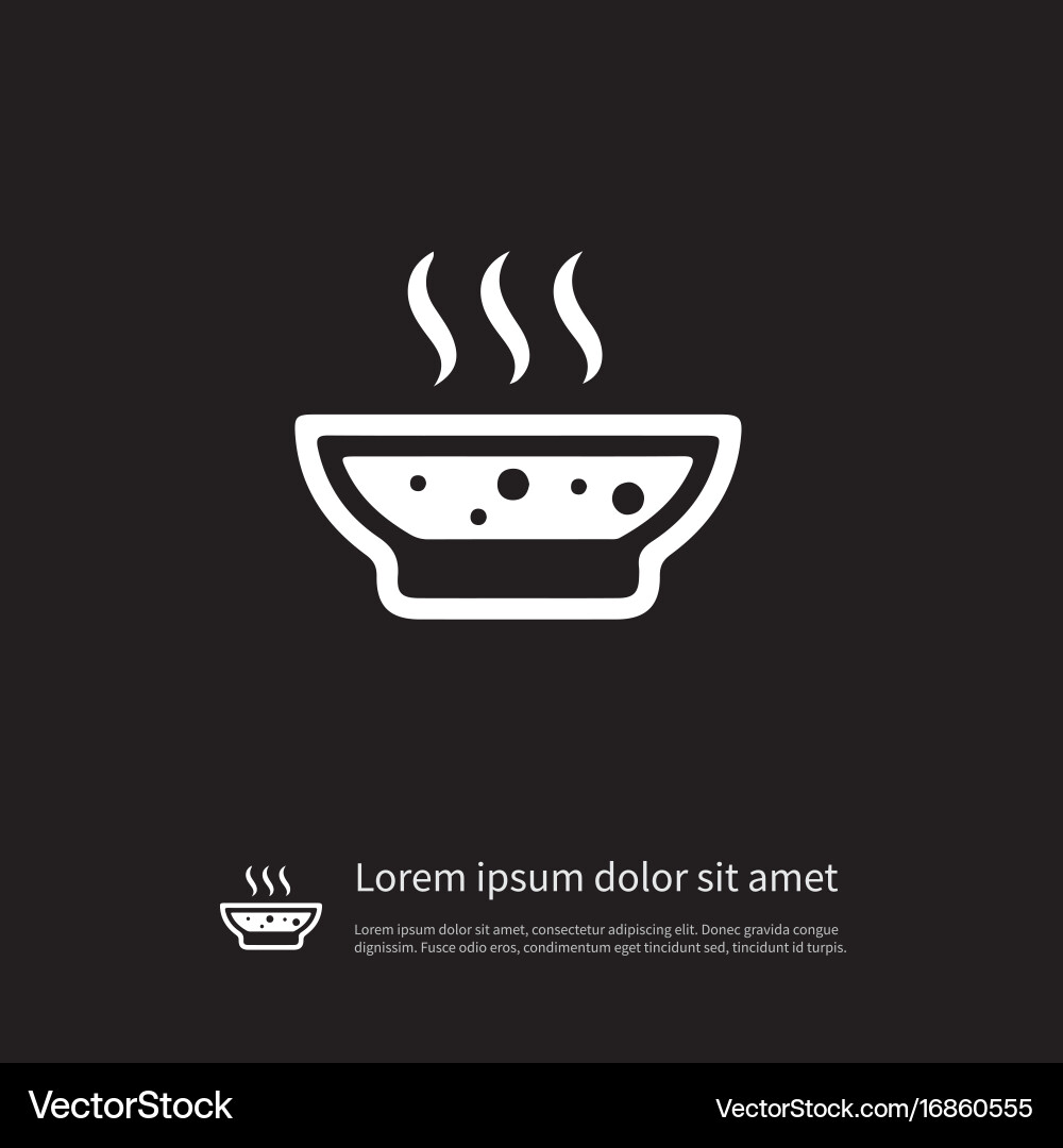 Isolated broth icon soup element can Vector Image