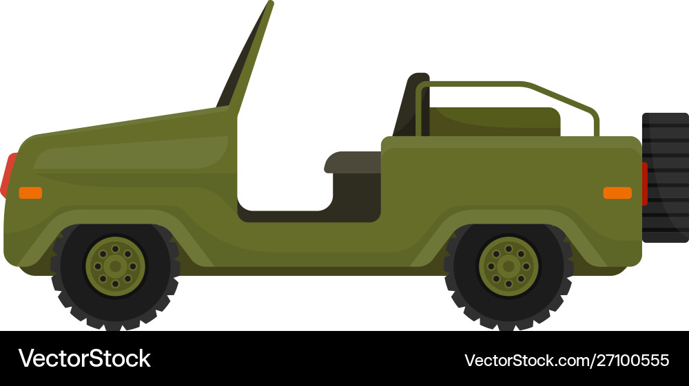 Jeep without a roof Royalty Free Vector Image VectorStock