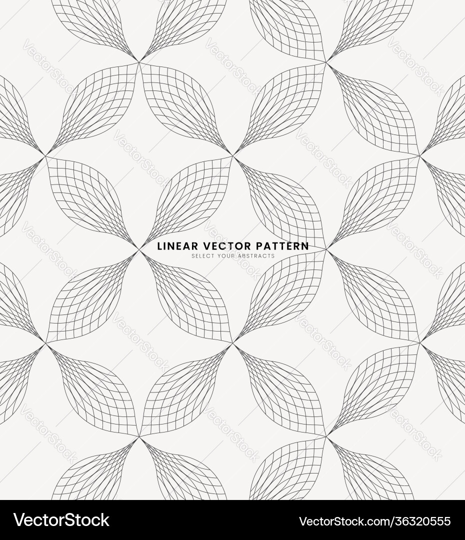 Linear flower abstract pattern design Linear flower abstract pattern design vector image