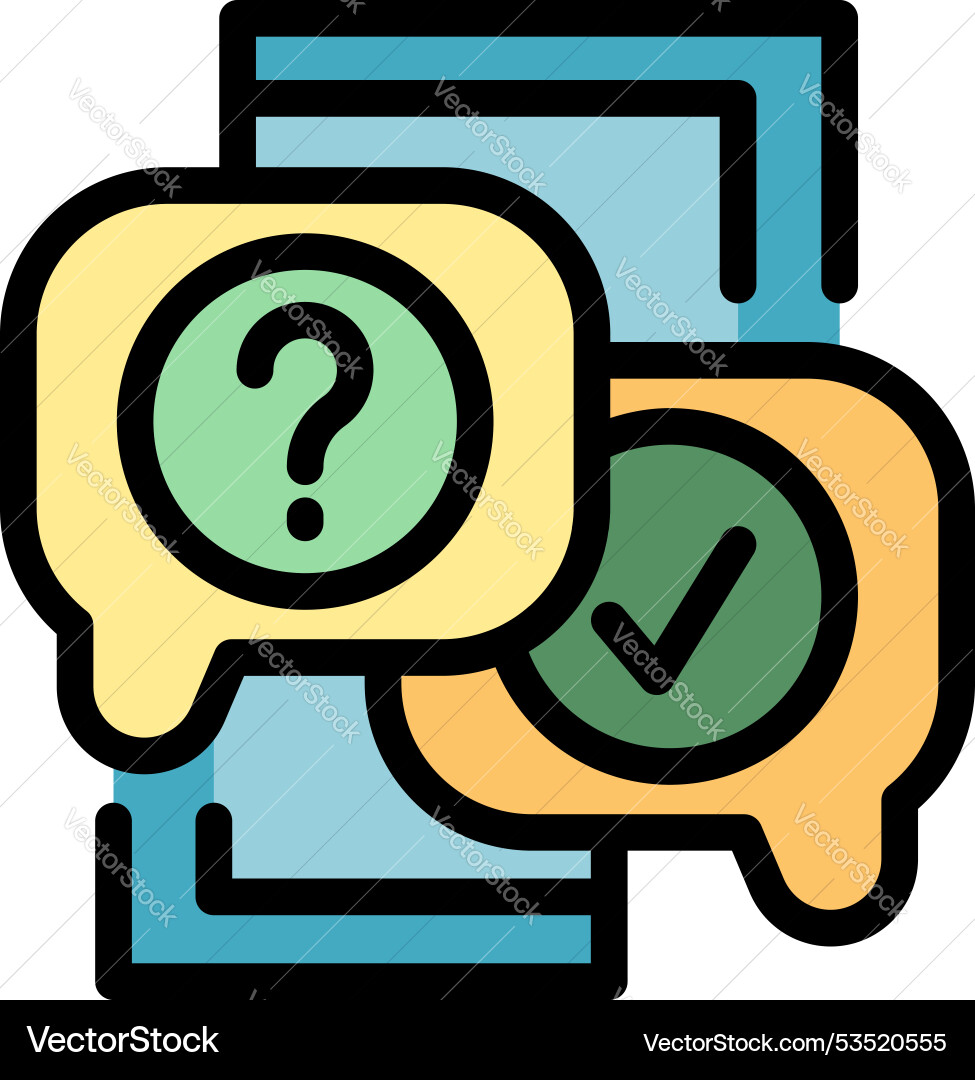 Online survey with question mark and check Online survey with question mark and check vector image