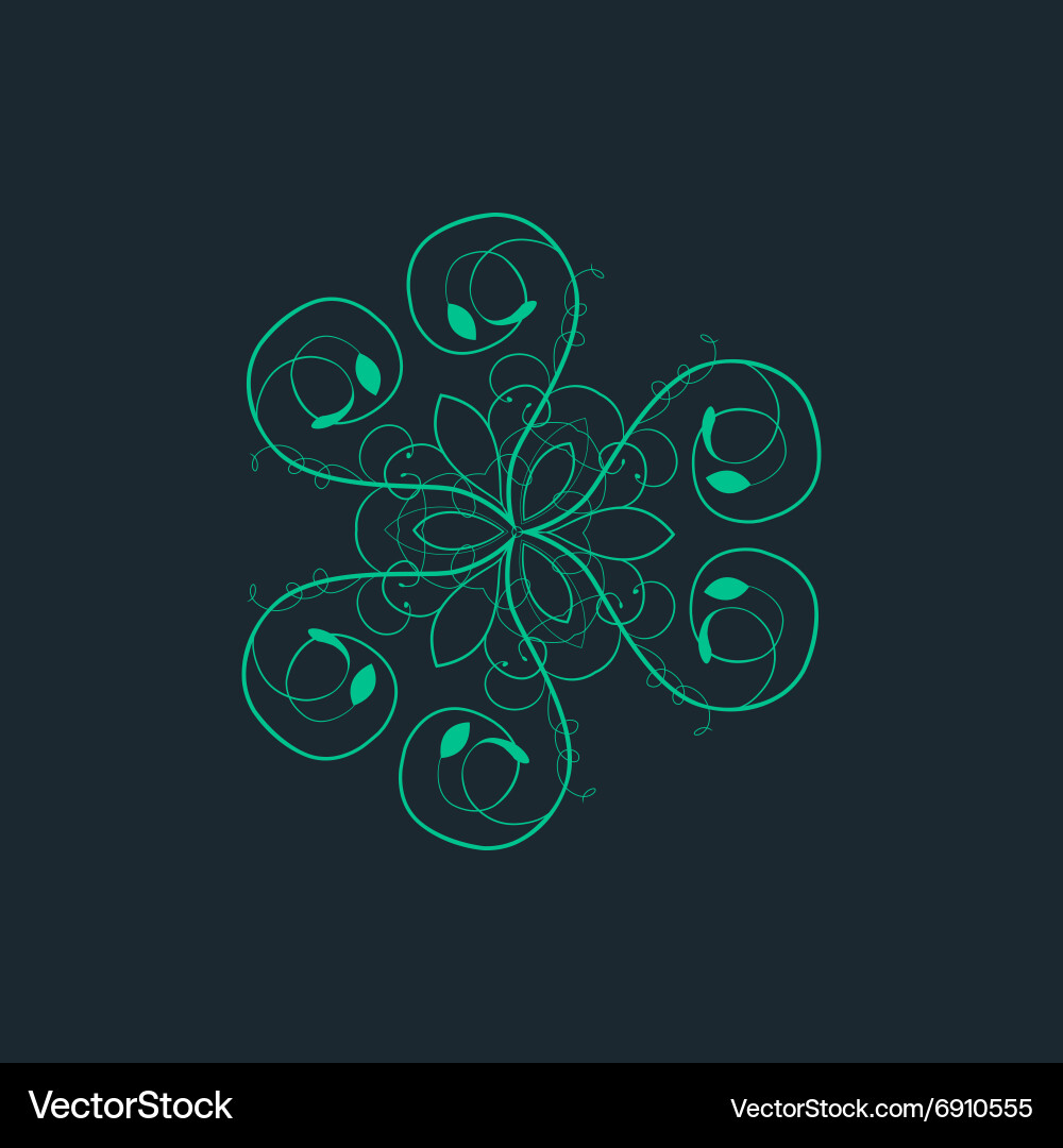 Ornamental background with pattern style Vector Image