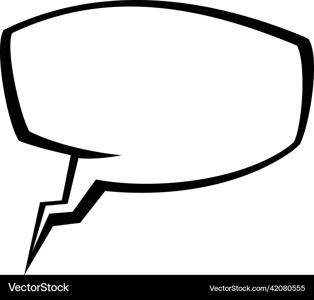 Retro Comic Speech Bubble Royalty Free Vector Image