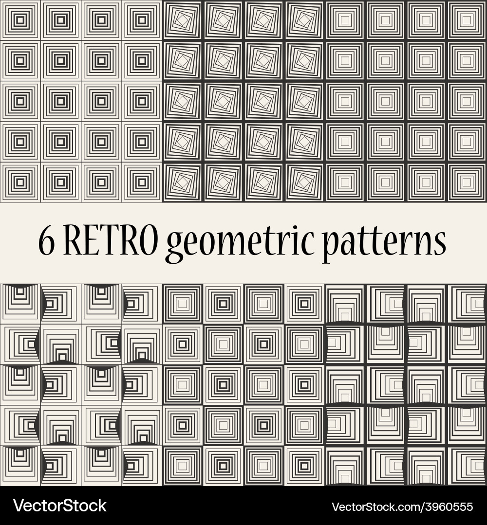 Retro Geometric Patterns vector image