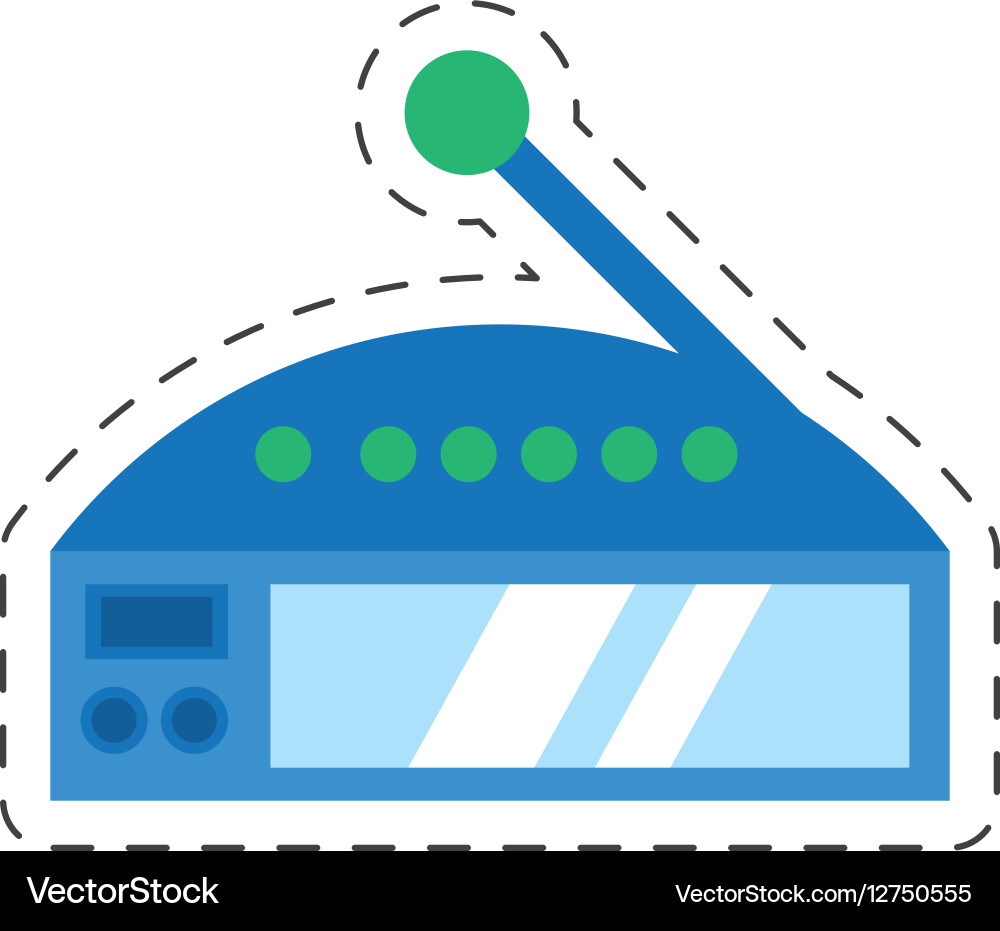 Router internet connection modem access vector image
