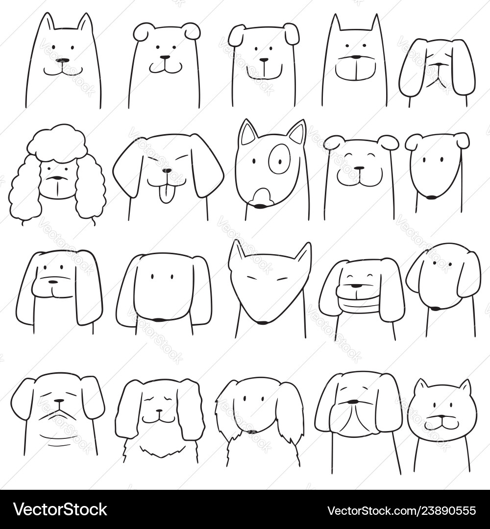 Set of dog Set of dog vector image
