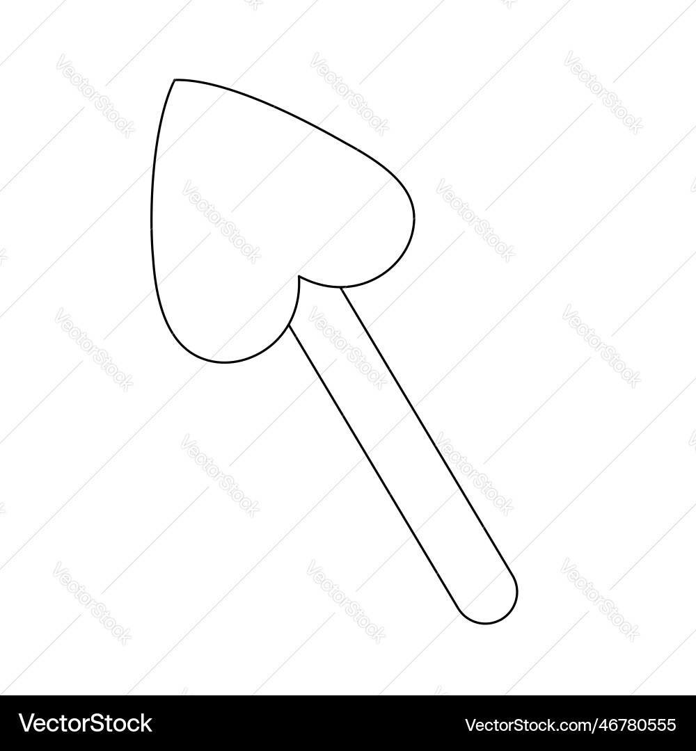 Short arrow with heart shaped tip design element Short arrow with heart shaped tip design element Vector Image