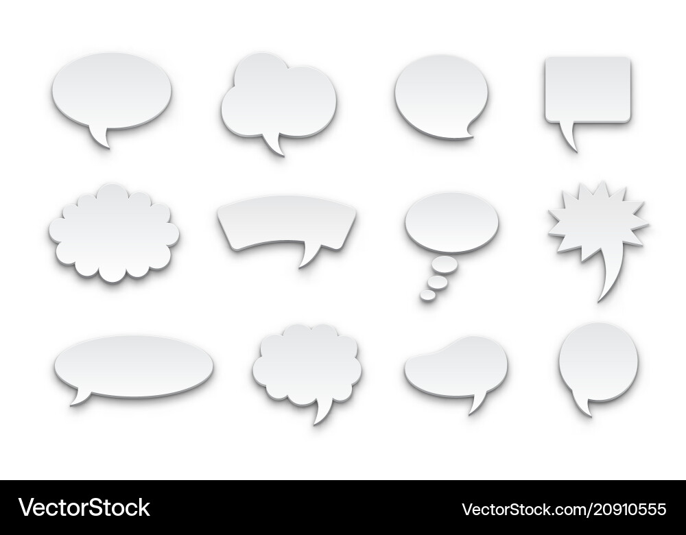 Speech bubble set volume vector image