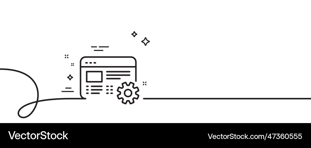 Web settings line icon engineering cogwheel tool Web settings line icon engineering cogwheel tool vector image