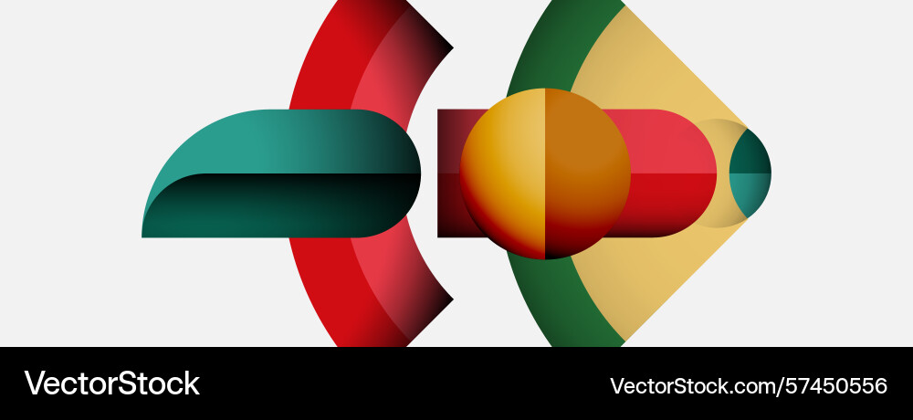 Abstract geometric shapes overlap creating Abstract geometric shapes overlap creating Vector Image