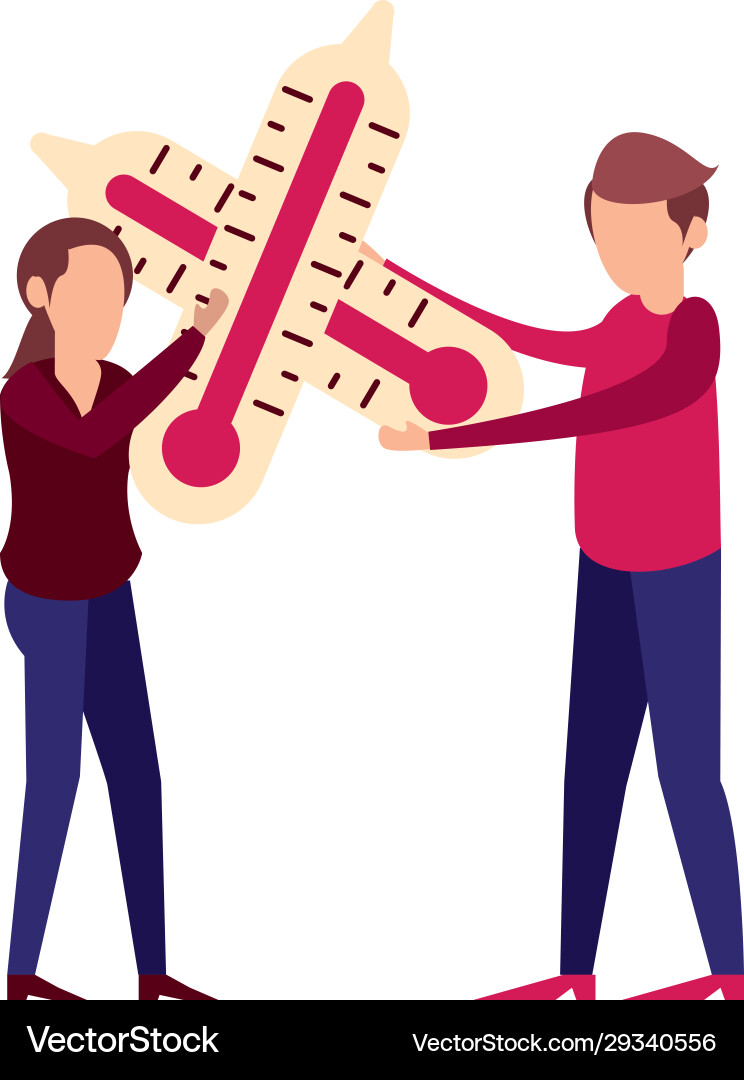 Doppelhebethermometer Messzeichen Doppelhebethermometer Messzeichen vektorbild