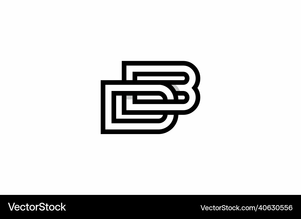 Linear db or bd logo Vector Image