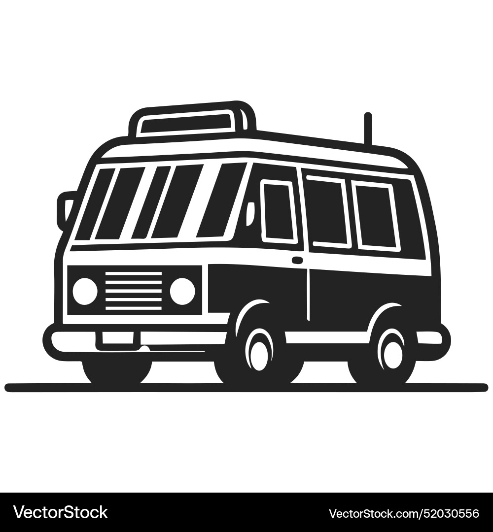 Minibus symbol for web and print Vector Image
