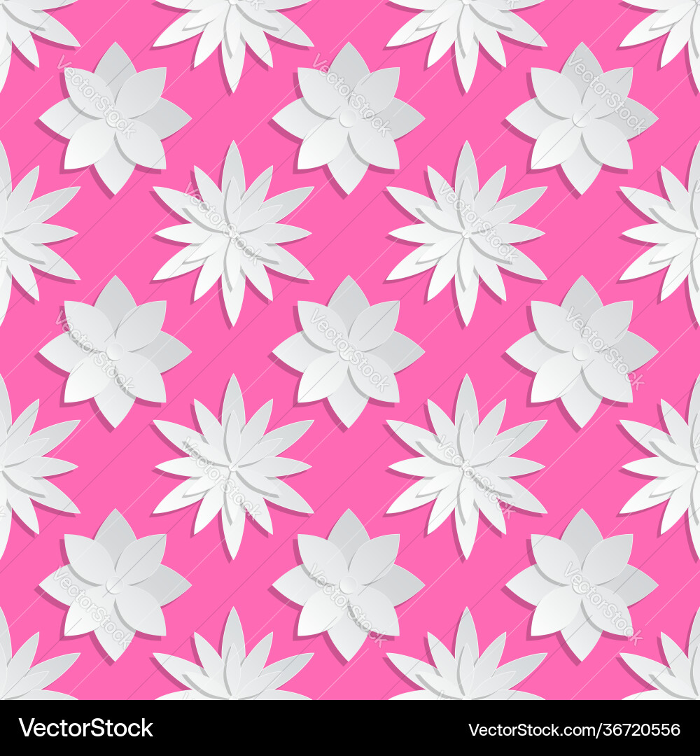 Paper cut flowers background origami floral Paper cut flowers background origami floral vector image