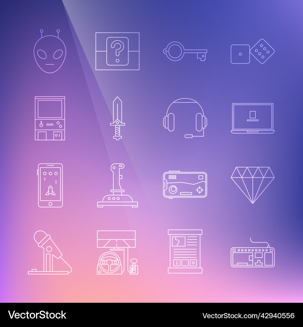 Set line computer keyboard diamond laptop Set line computer keyboard diamond laptop vector image