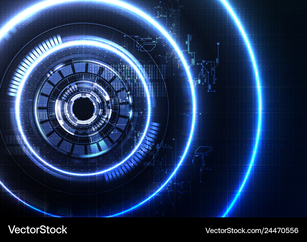 Technological intelligent interface connection vector image