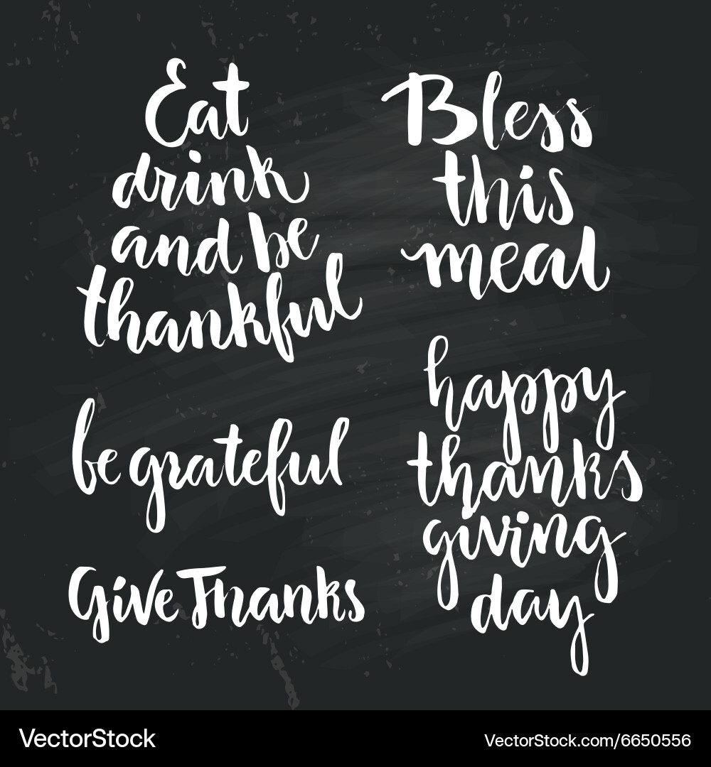 Thanksgiving Lettering & Typography Vector Image