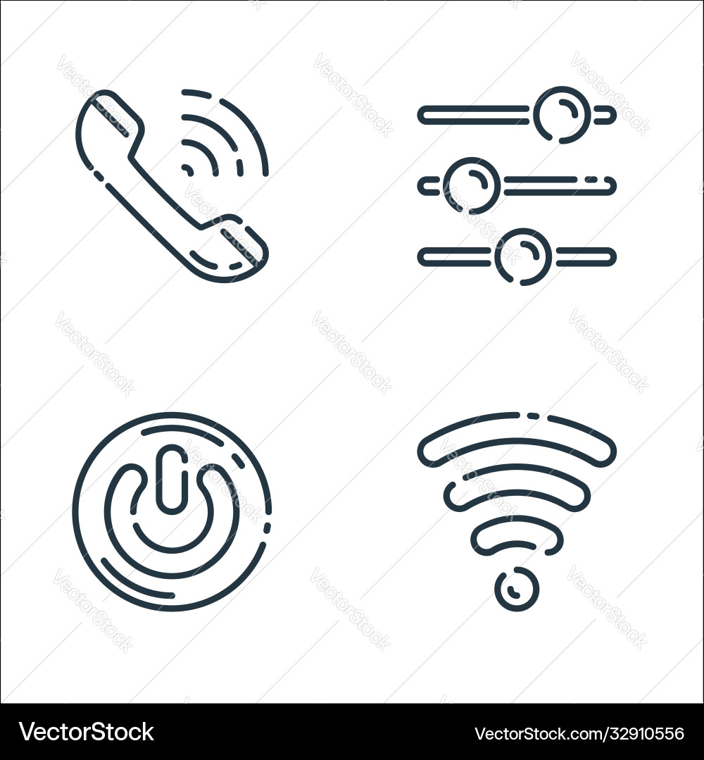 User interface line icons linear set quality User interface line icons linear set quality vector image