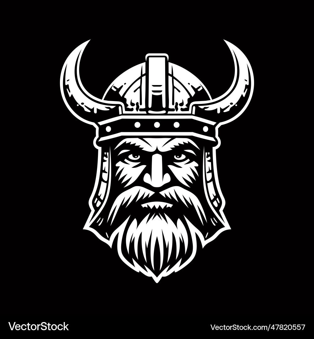 Ancient scandinavian viking logo design Ancient scandinavian viking logo design Vector Image