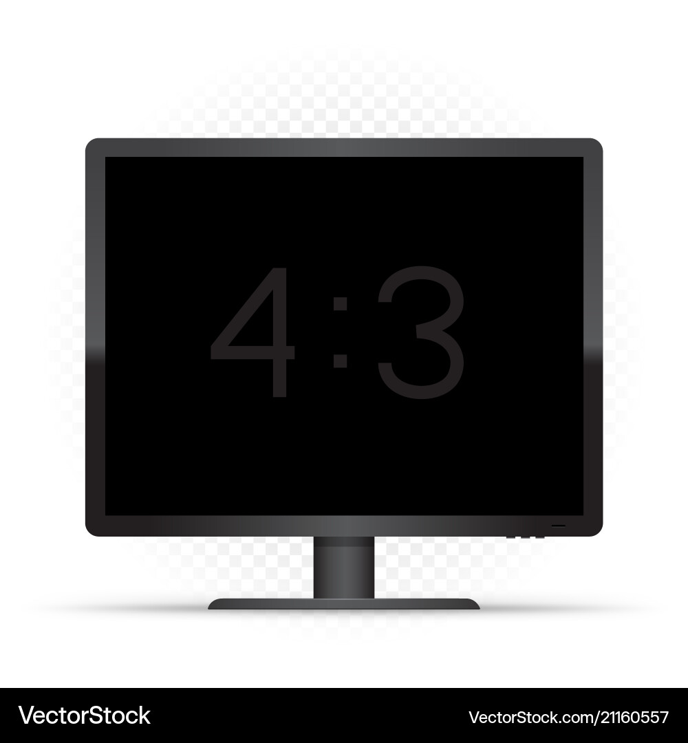 Black Computer Monitor vector image