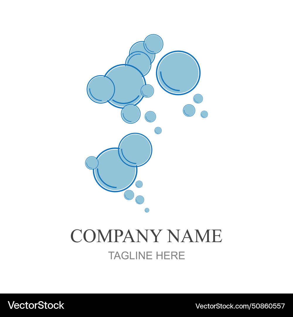 Bubbles icon element design template web Vector Image