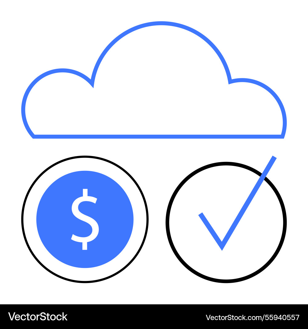 Cloud computing with cost efficiency and task Cloud computing with cost efficiency and task Vector Image