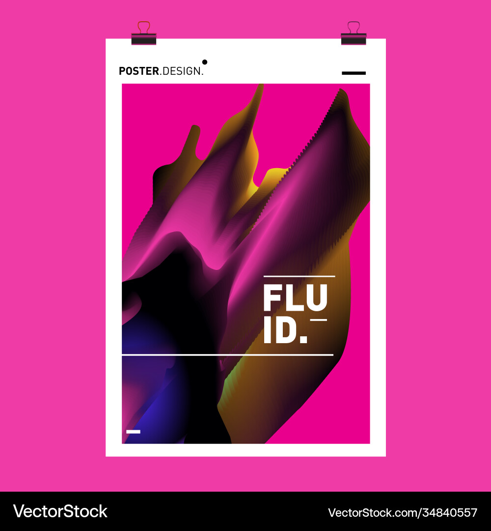 Colorful abstract fluid gradient pattern Vector Image