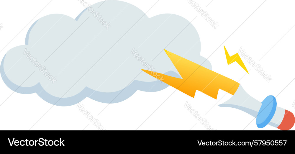 Dynamic Lightning Cloud Icon Vector Image