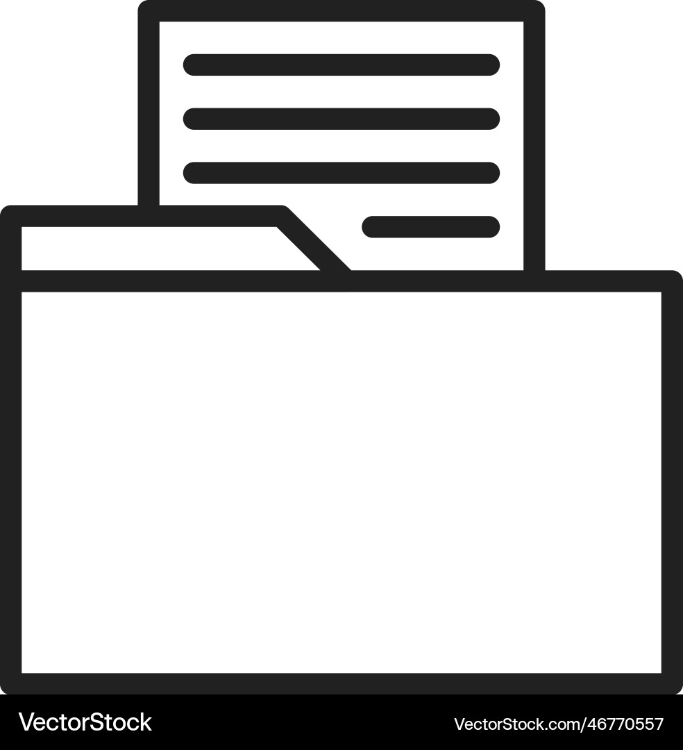 File in folder icon image suitable Vector Image
