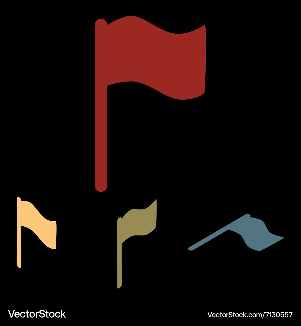 Flag icon set Vector Image