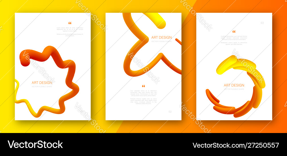 Flyers with abstract fluid gradient shapes Flyers with abstract fluid gradient shapes vector image