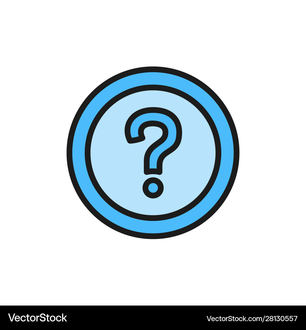 Frequently asked questions faq flat color icon Frequently asked questions faq flat color icon vector image
