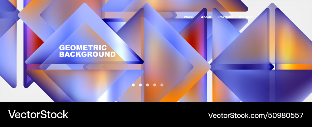 Gradient triangles composition with bright fluid Gradient triangles composition with bright fluid vector image