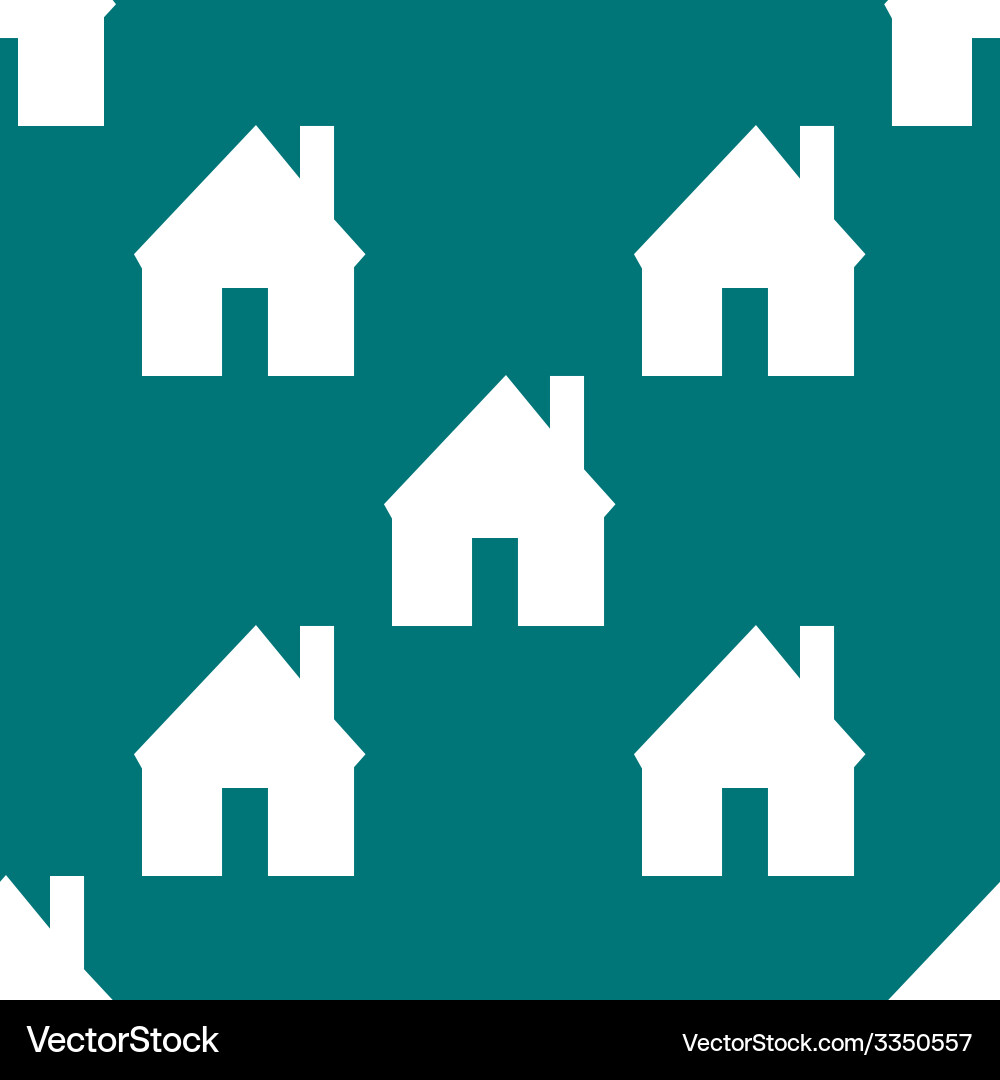 Home web icon flat design seamless pattern vector image