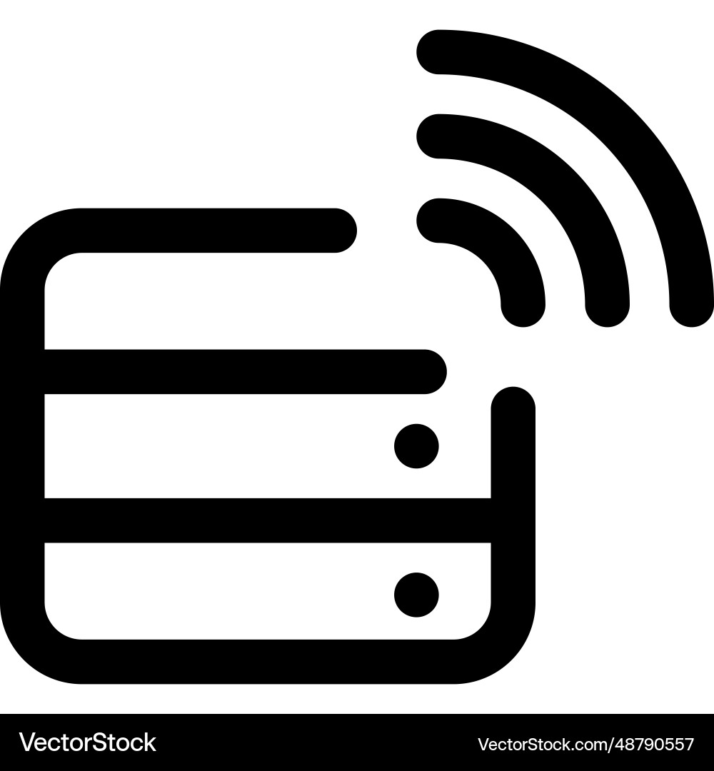 Information storage with a wireless database vector image