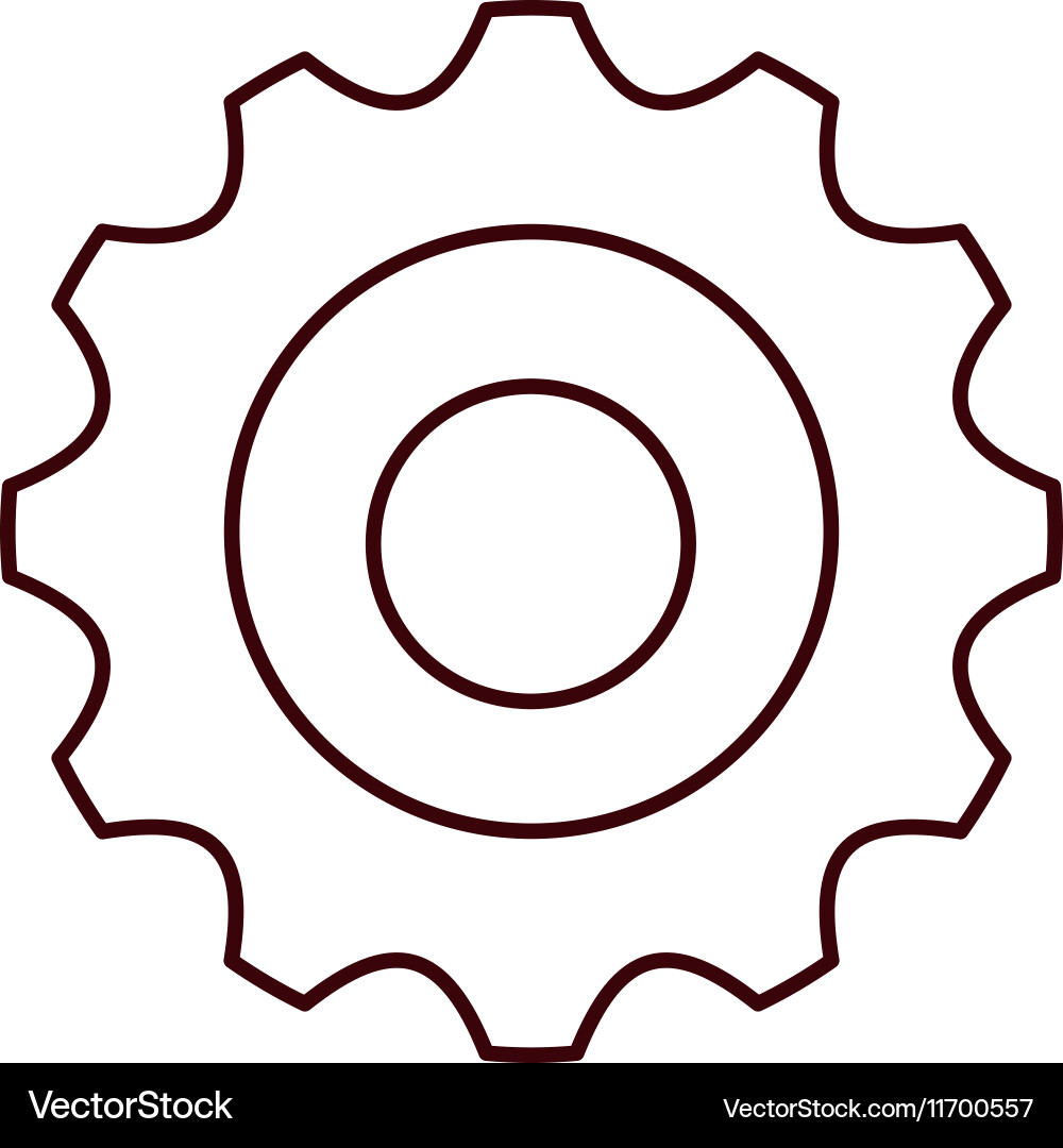 Isolated gear object design Vector Image