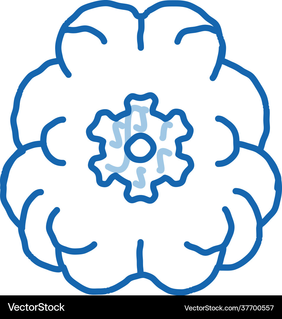 menschliche Gehirn Gang Doodle Icon Hand gezeichnet Menschliche Gehirn Gang Doodle Icon Hand gezeichnet vektorbild