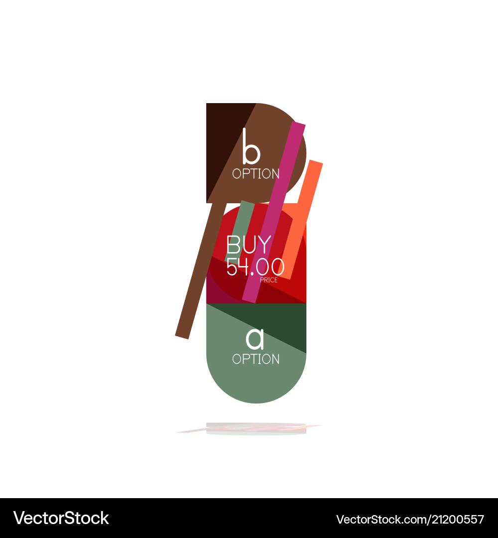 Minimal flat clean abstract option step Minimal flat clean abstract option step vector image