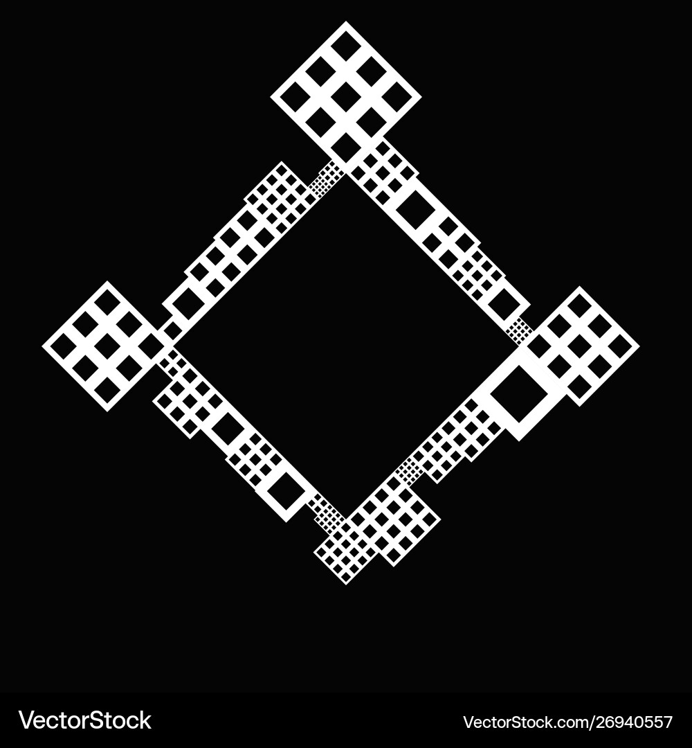 Modern minimal diagonal square badge background Modern minimal diagonal square badge background vector image